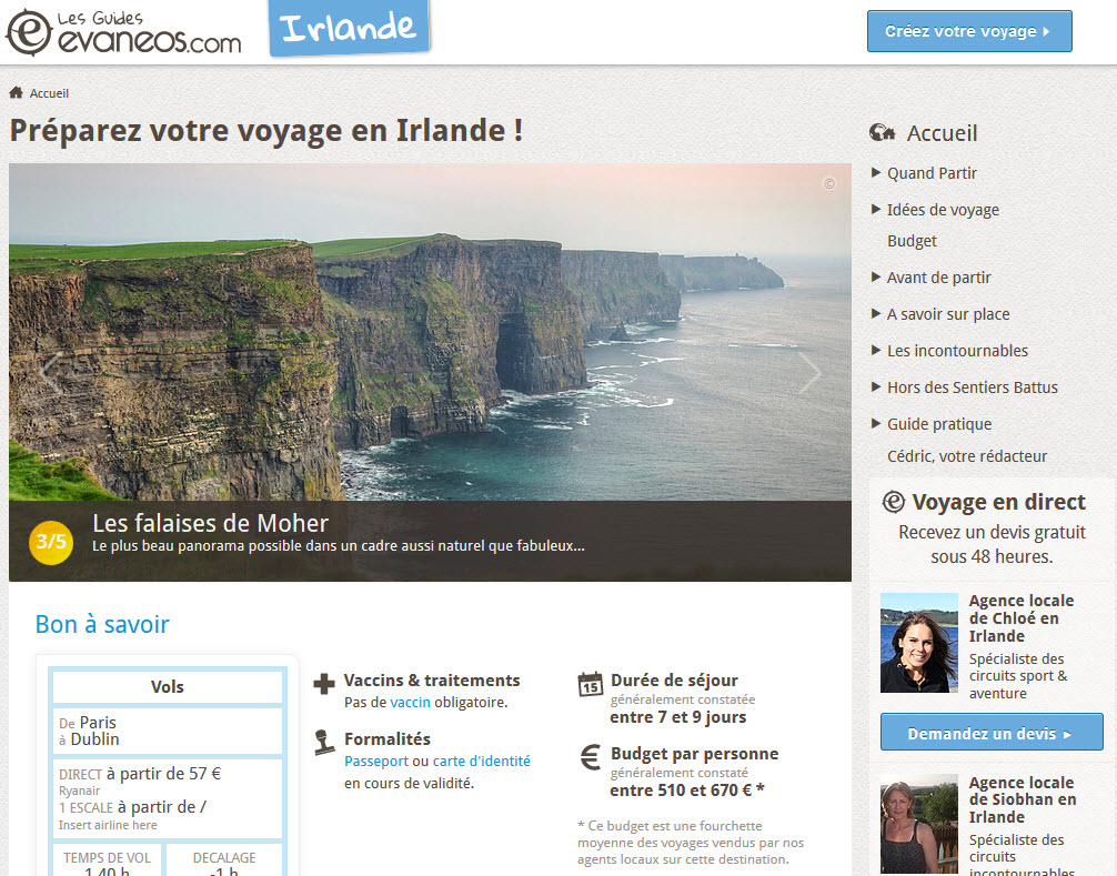 Voyager en Irlande