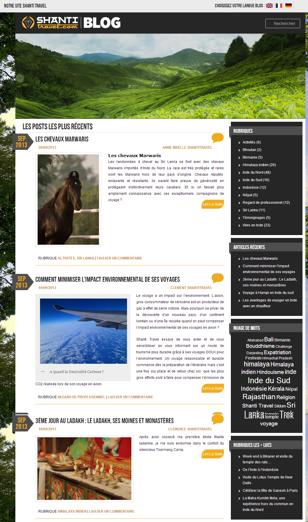 Blog Shanti Travel : Recits et blog de voyage en Asie